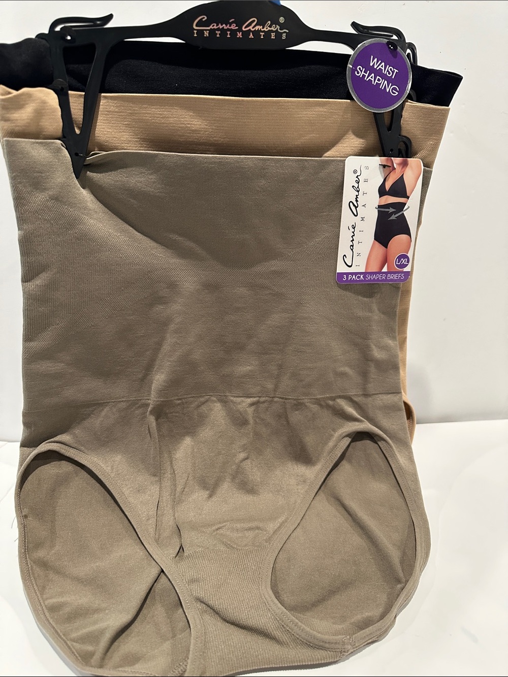 NWT Carrie Amber Waist Shaping 3 Pack Shaper Briefs for All Day Wear.